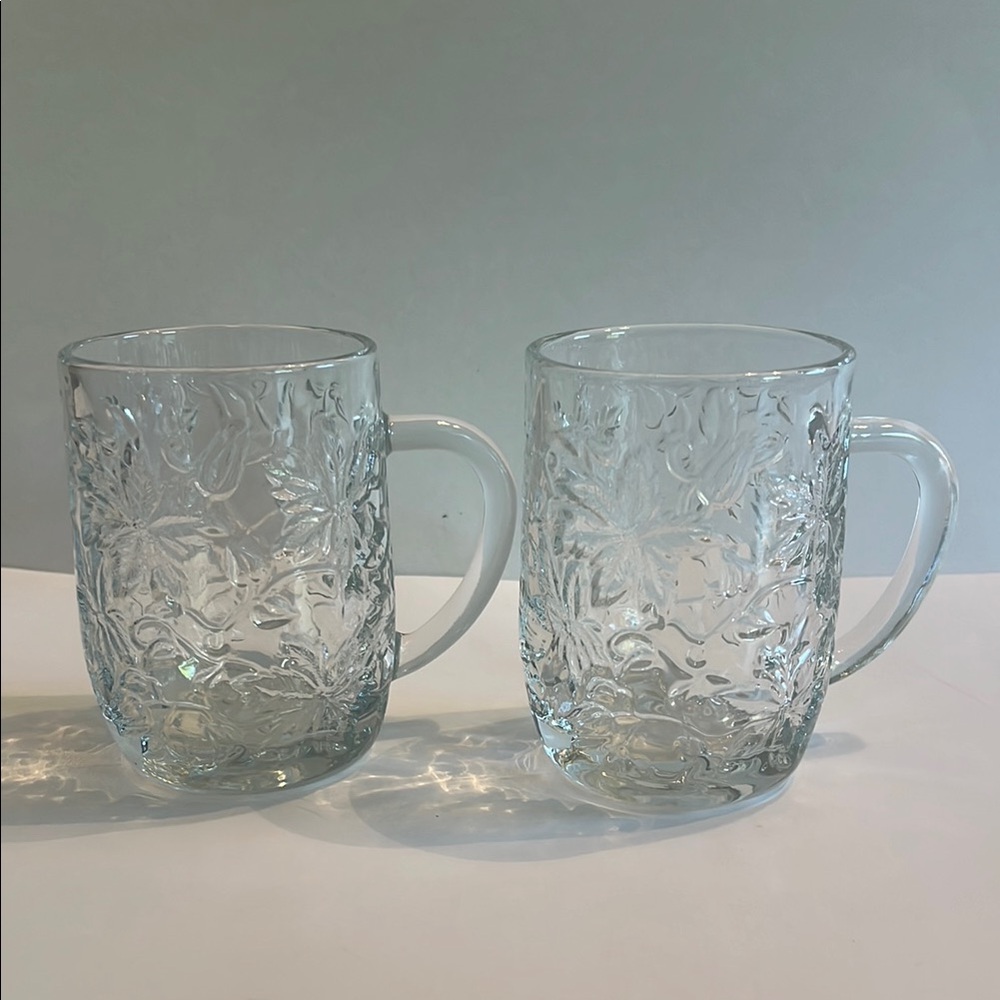 Princess House Clear Mugs Fantasia Set of 2